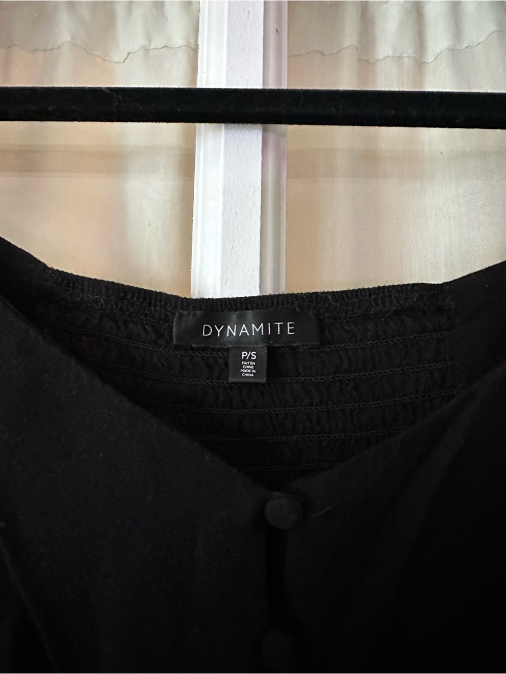 Dynamite Black blouse with  Buttons